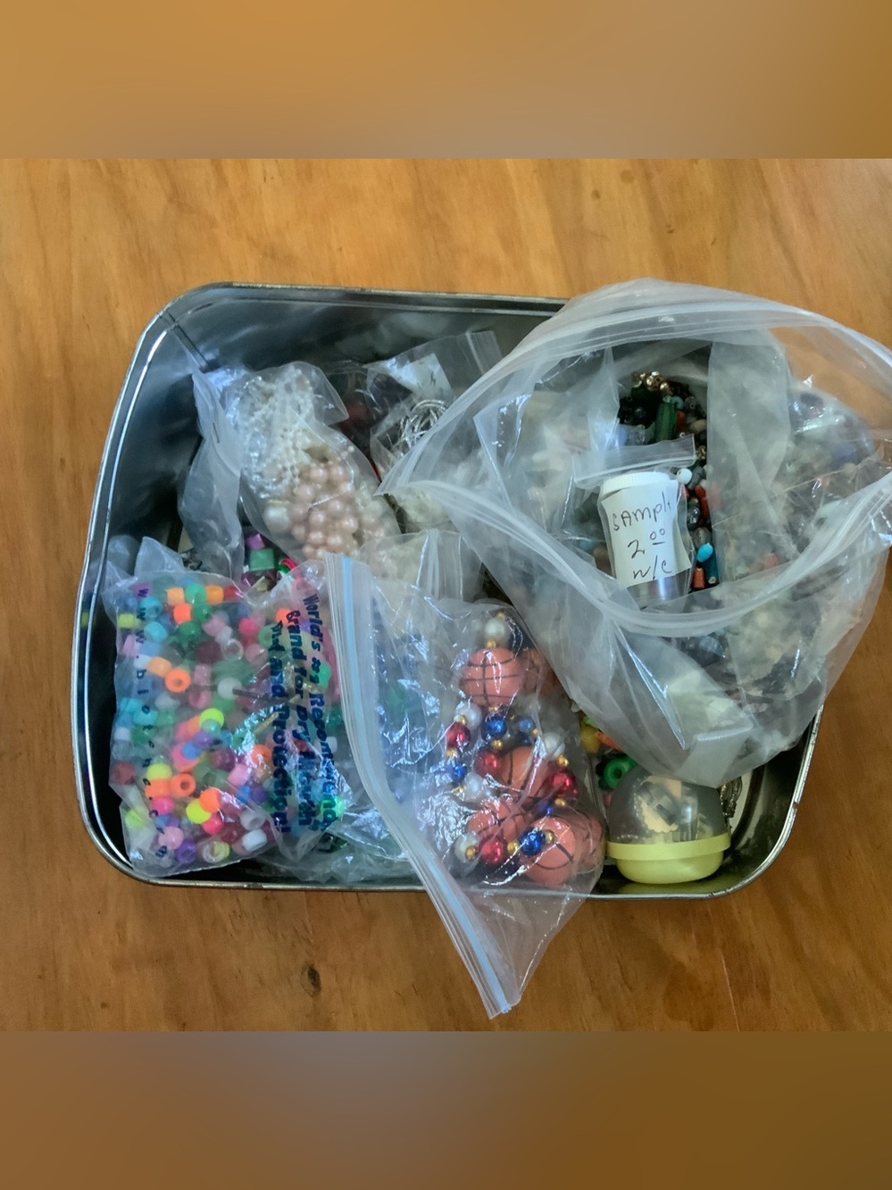 5 pounds of assorted beads and strings